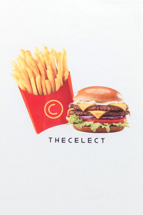 Burger and Fries T White KNITS | GRAPHIC THE CELECT MENS