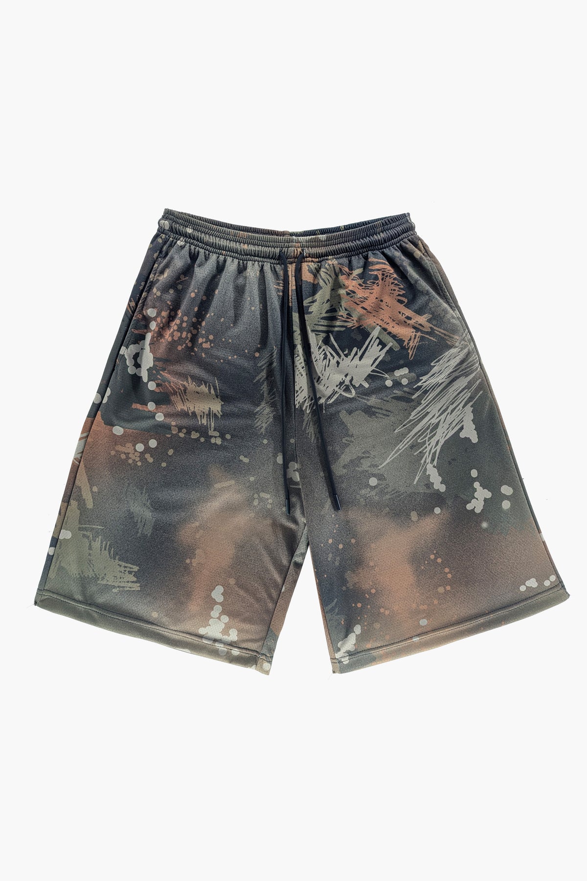 Big Knit Short Scratch Camo Olive SHORTS THE CELECT MENS