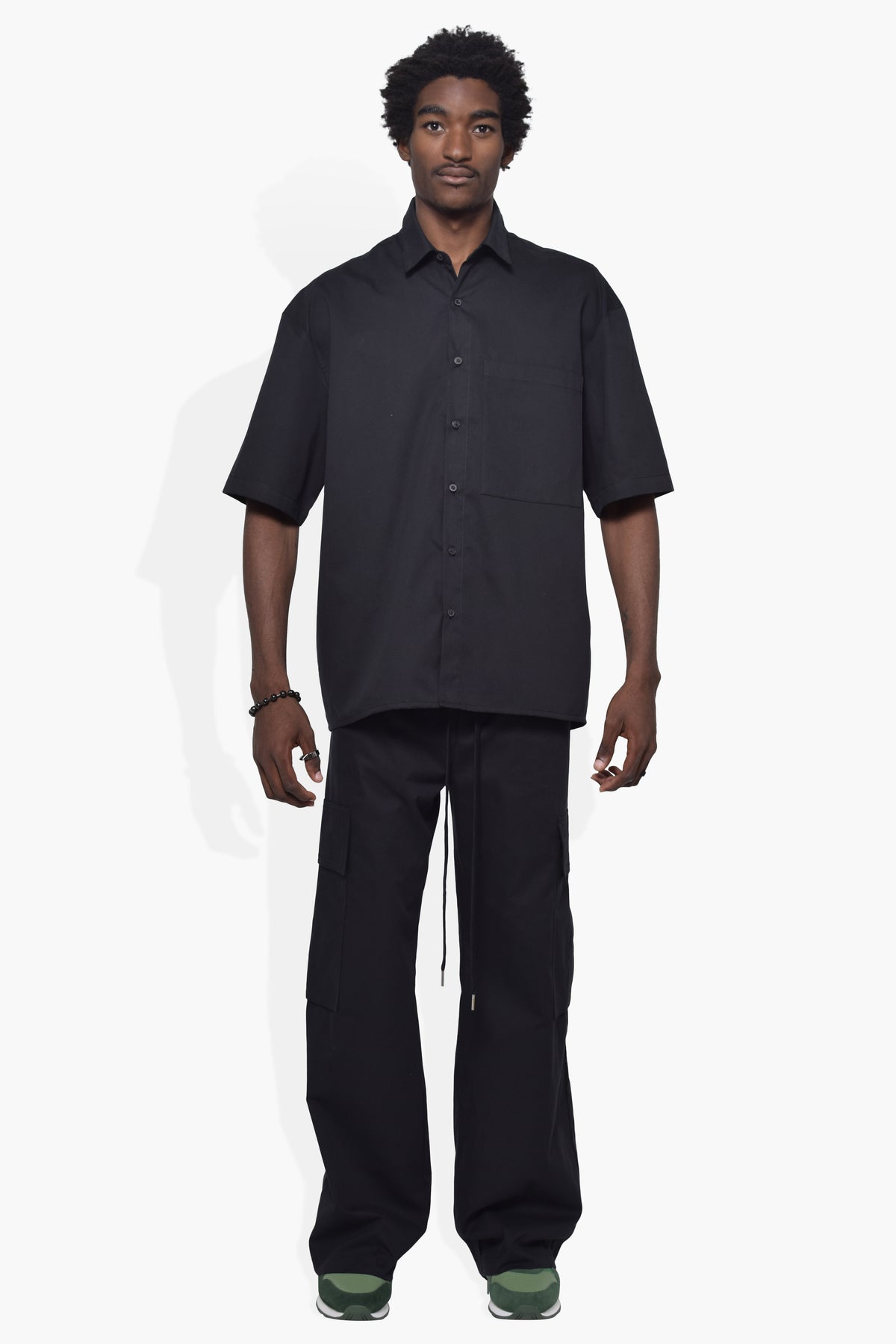 Foundation Woven Shirt Black WOVENS | SHORT SLEEVE THE CELECT MENS   