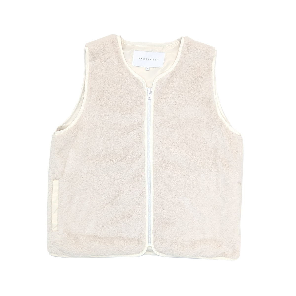 FUZZY VEST CREAM OUTERWEAR | VEST THE CELECT MENS
