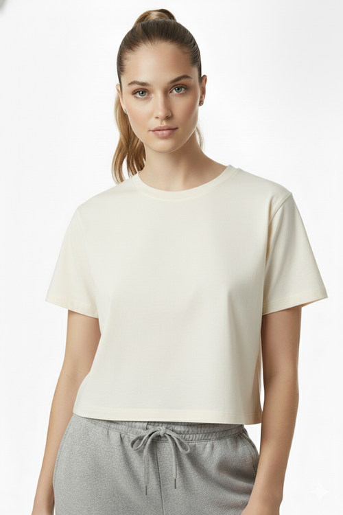 Outstanding T Cream WOVENS | SHORT SLEEVE THE CELECT WOMAN