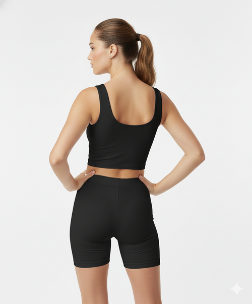 Level Tank Black SHORTS THE CELECT WOMAN