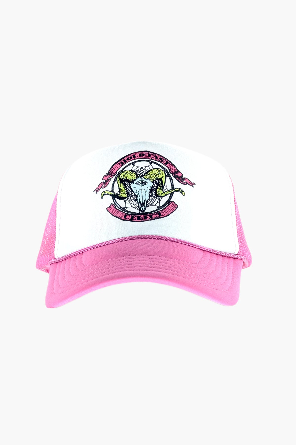 Hold Fast Trucker Cap Pink ACCESSORIES | HAT THE CELECT