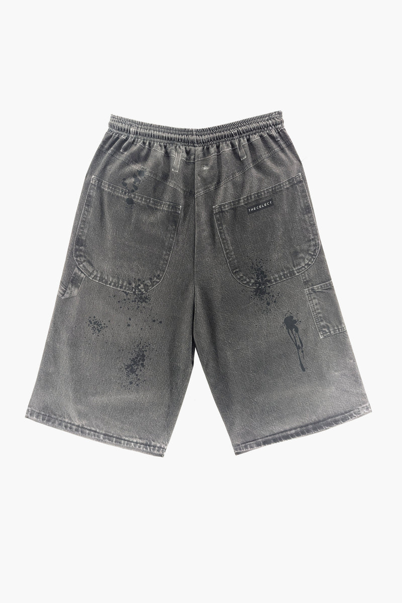Jumbo Printed Denim Short SHORTS THE CELECT MENS