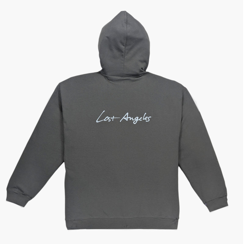 Lost Angeles Grey Hoodie FLEECE | HOODIE THE CELECT MENS
