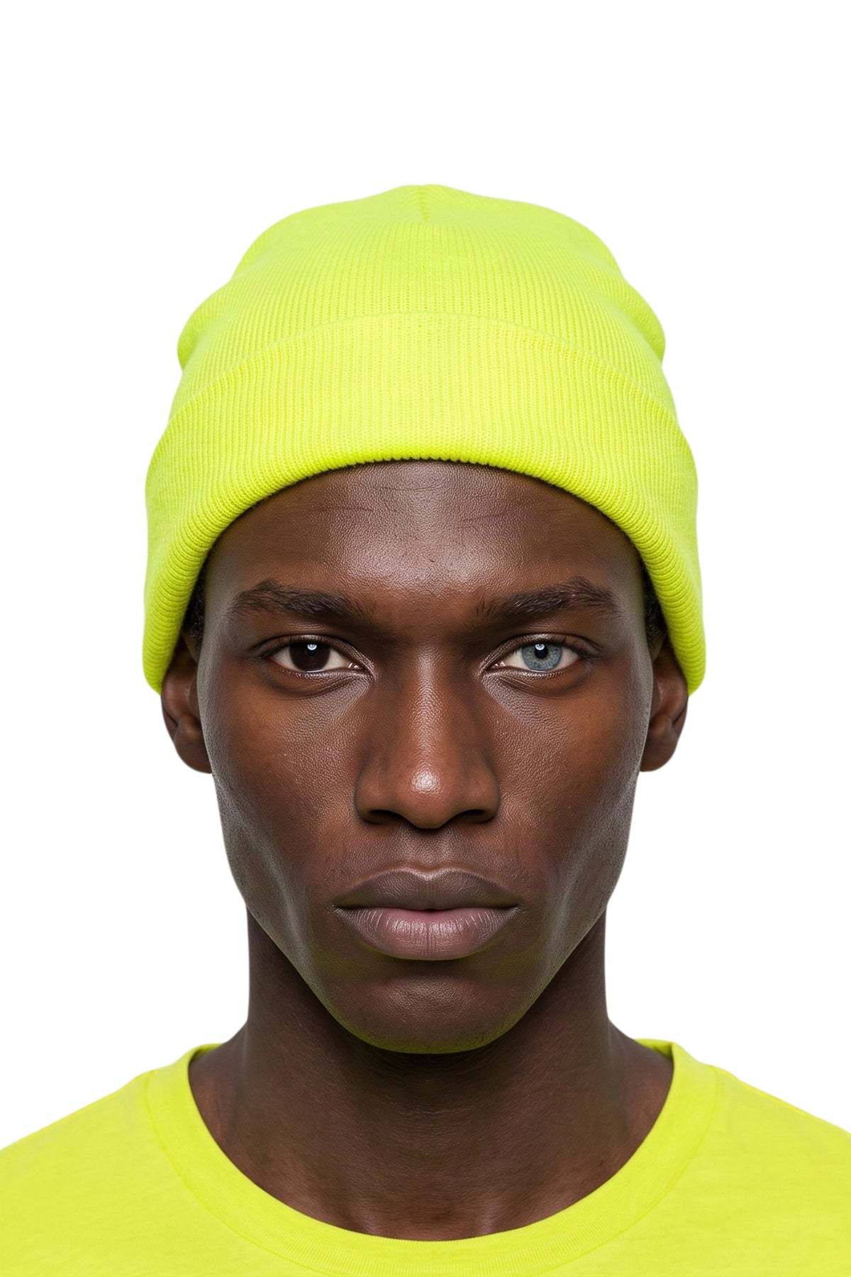 USA BEANIE 8.5" NEON YELLOW ACCESSORIES | HAT THE CELECT