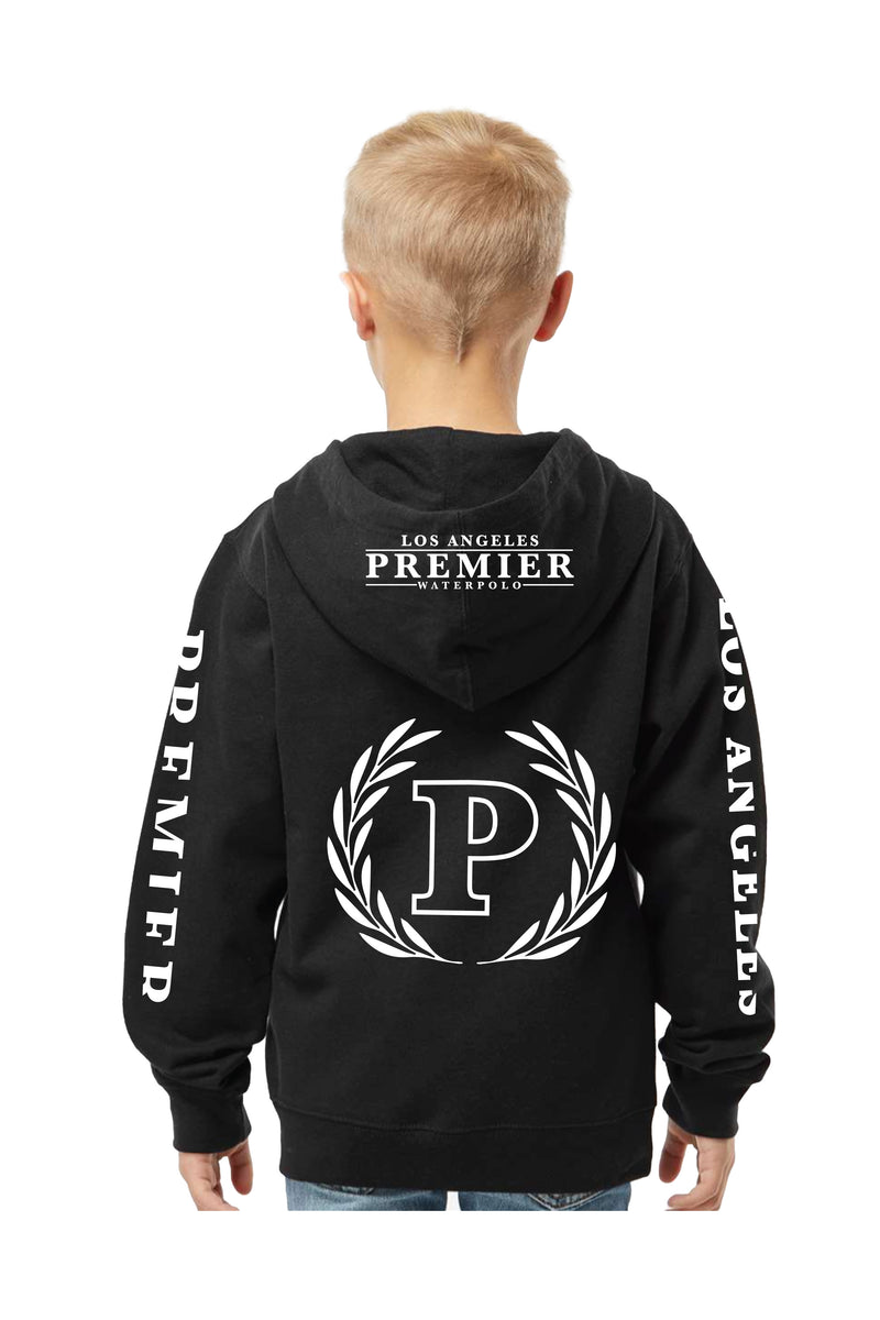 "P" Youth Zip Up Sweatshirt Black PREMIER PREMIER
