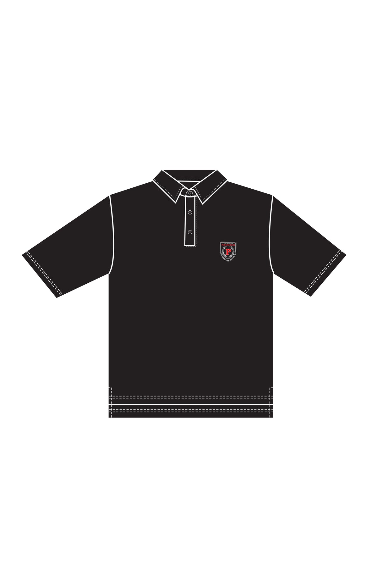 SS COACH POLO BLACK KNITS | SHORT SLEEVE PREMIER