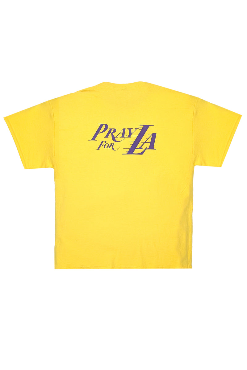Lakers Pray For LA Yellow KNITS | GRAPHIC THE CELECT MENS