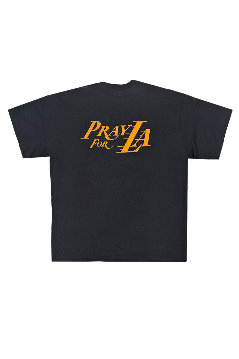 Lakers Pray For LA Black KNITS | GRAPHIC THE CELECT MENS
