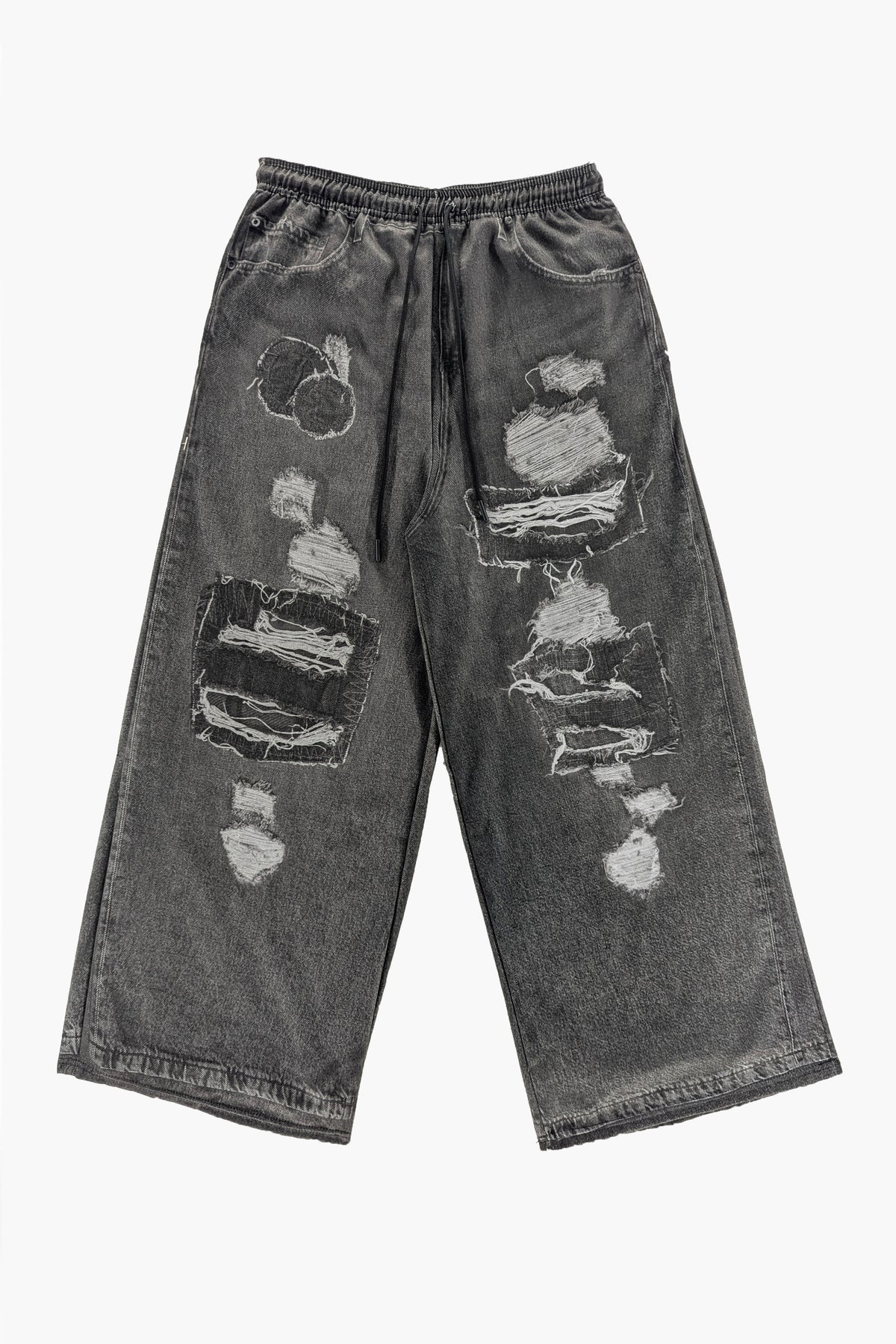 XTRA WIDE PRINTED DENIM PANT SHORTS THE CELECT MENS