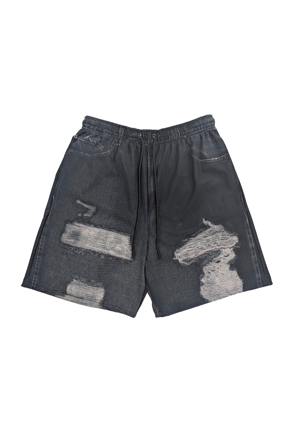 Dumb Printed Denim Short Black SHORTS THE CELECT MENS