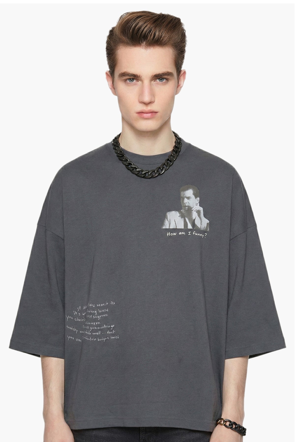Scream Huge T Grey KNITS | GRAPHIC THE CELECT MENS