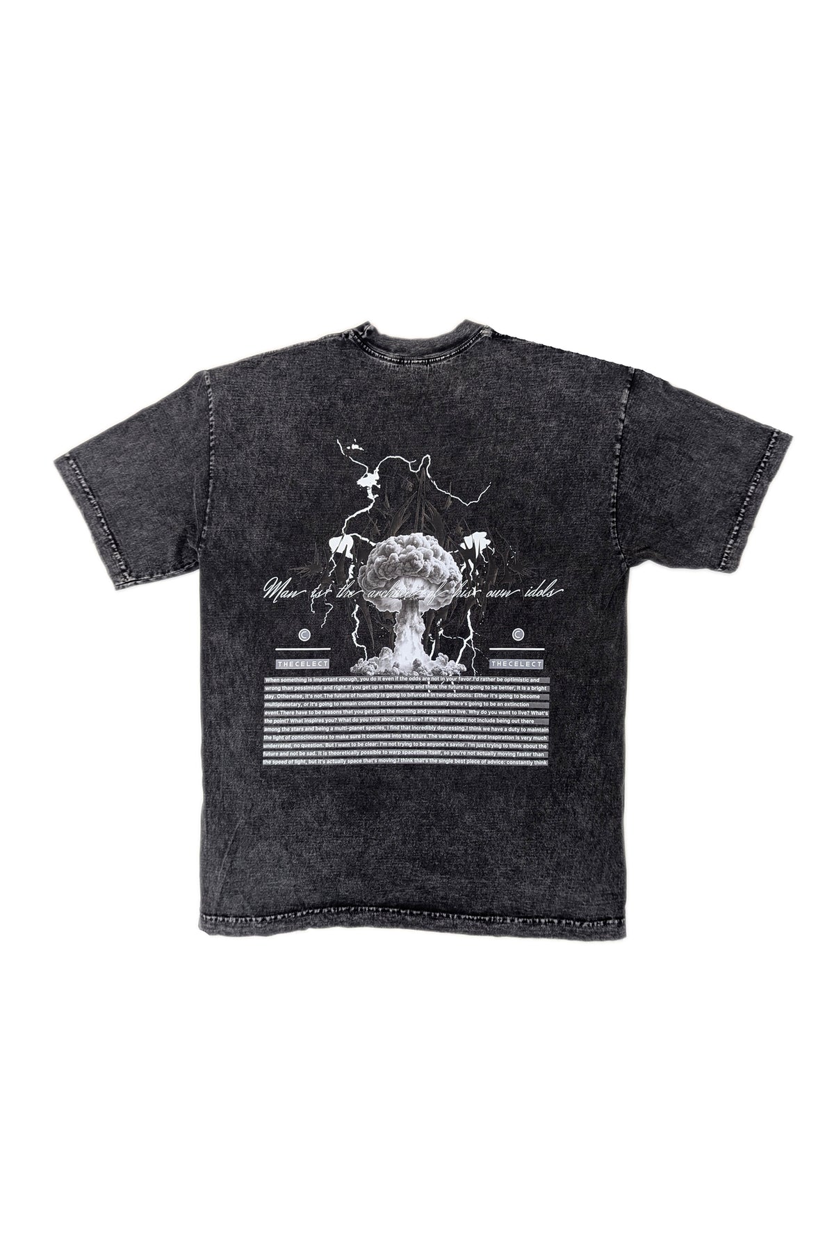 Stare Tee Mineral Wash Black KNITS | GRAPHIC THE CELECT