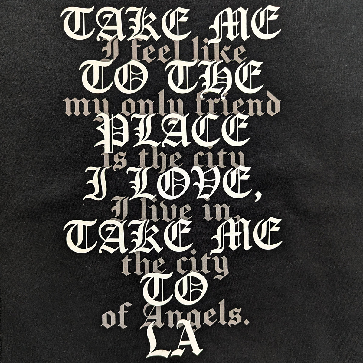 Take Me to LA Hoodie Black FLEECE | HOODIE THE CELECT MENS