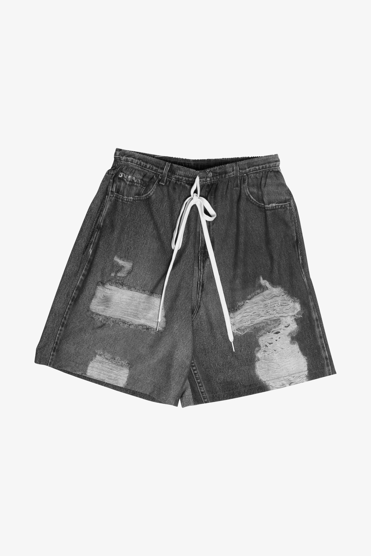 Dumb Printed Denim Short Black SHORTS THE CELECT MENS