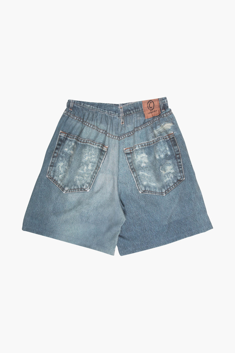 Dumb Printed Denim Short SHORTS THE CELECT MENS