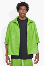 Forge Leather Shirt Green WOVENS | SHORT SLEEVE THE CELECT MENS   