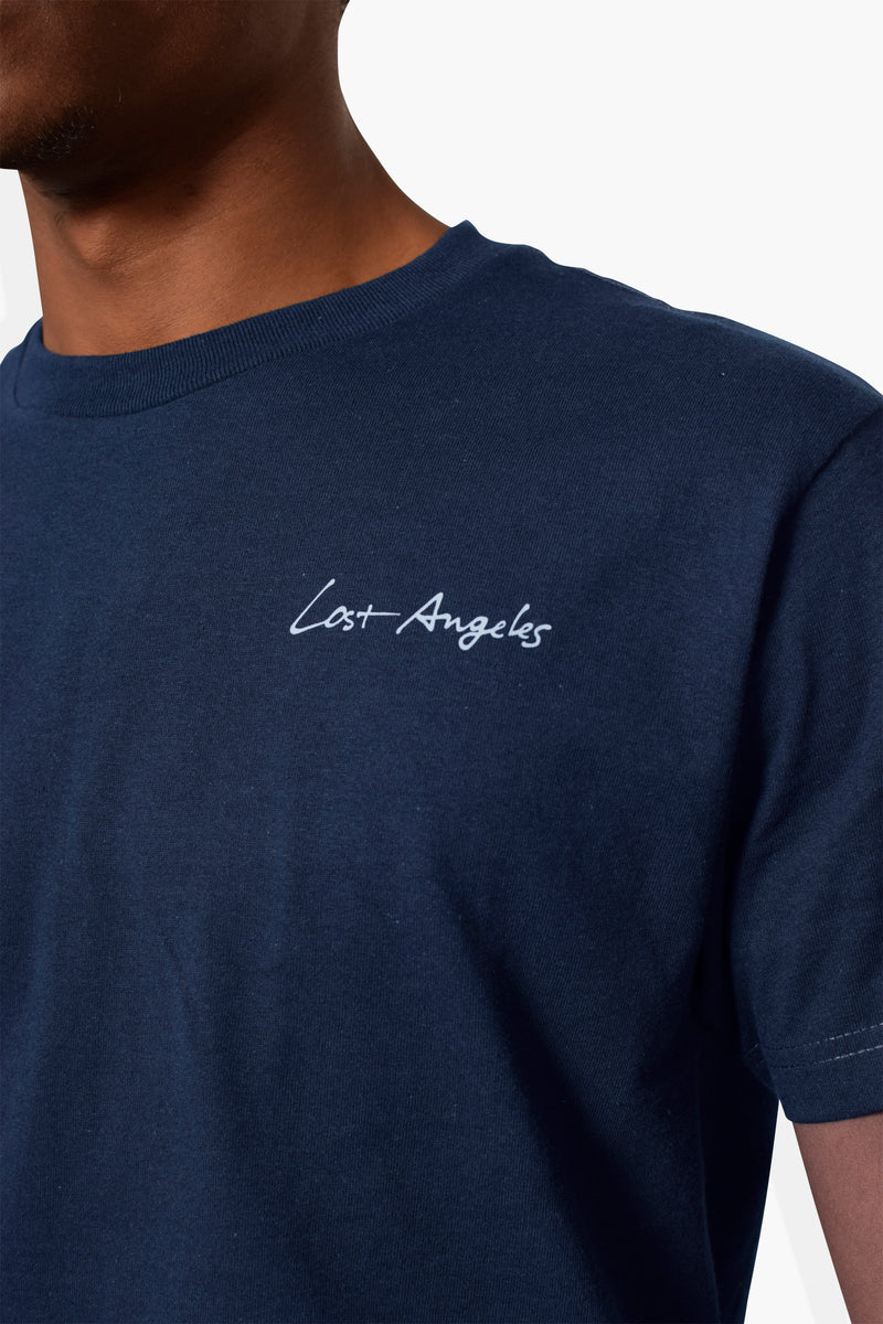Lost Angeles T2 Navy KNITS | GRAPHIC THE CELECT   