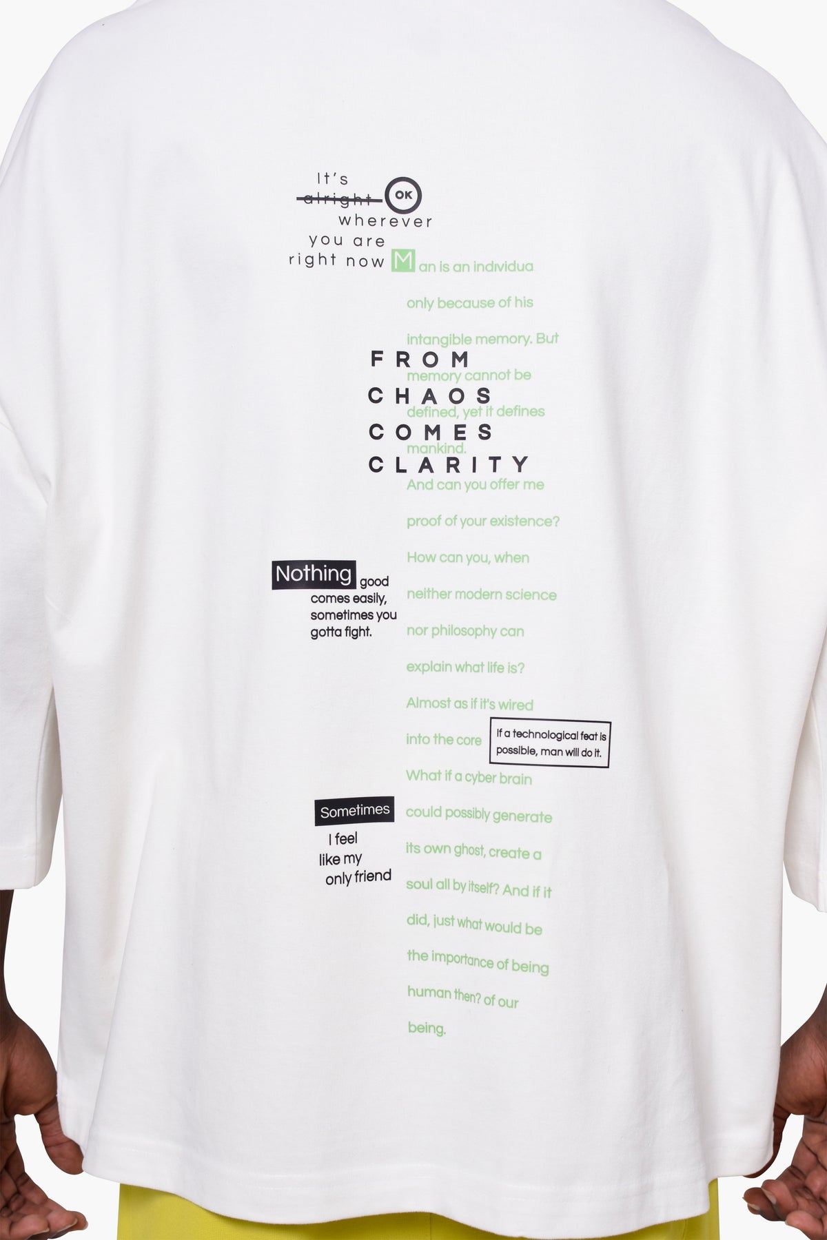 Sayings T OFF WHT KNITS | GRAPHIC THE CELECT MENS