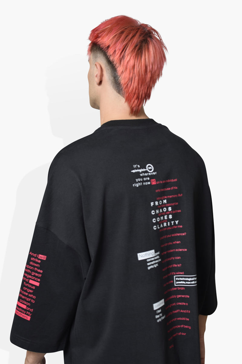 Sayings Huge T Black KNITS | GRAPHIC THE CELECT MENS   