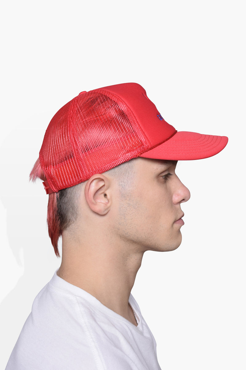 Stacked Googled Hat Red ACCESSORIES | HAT THE CELECT   
