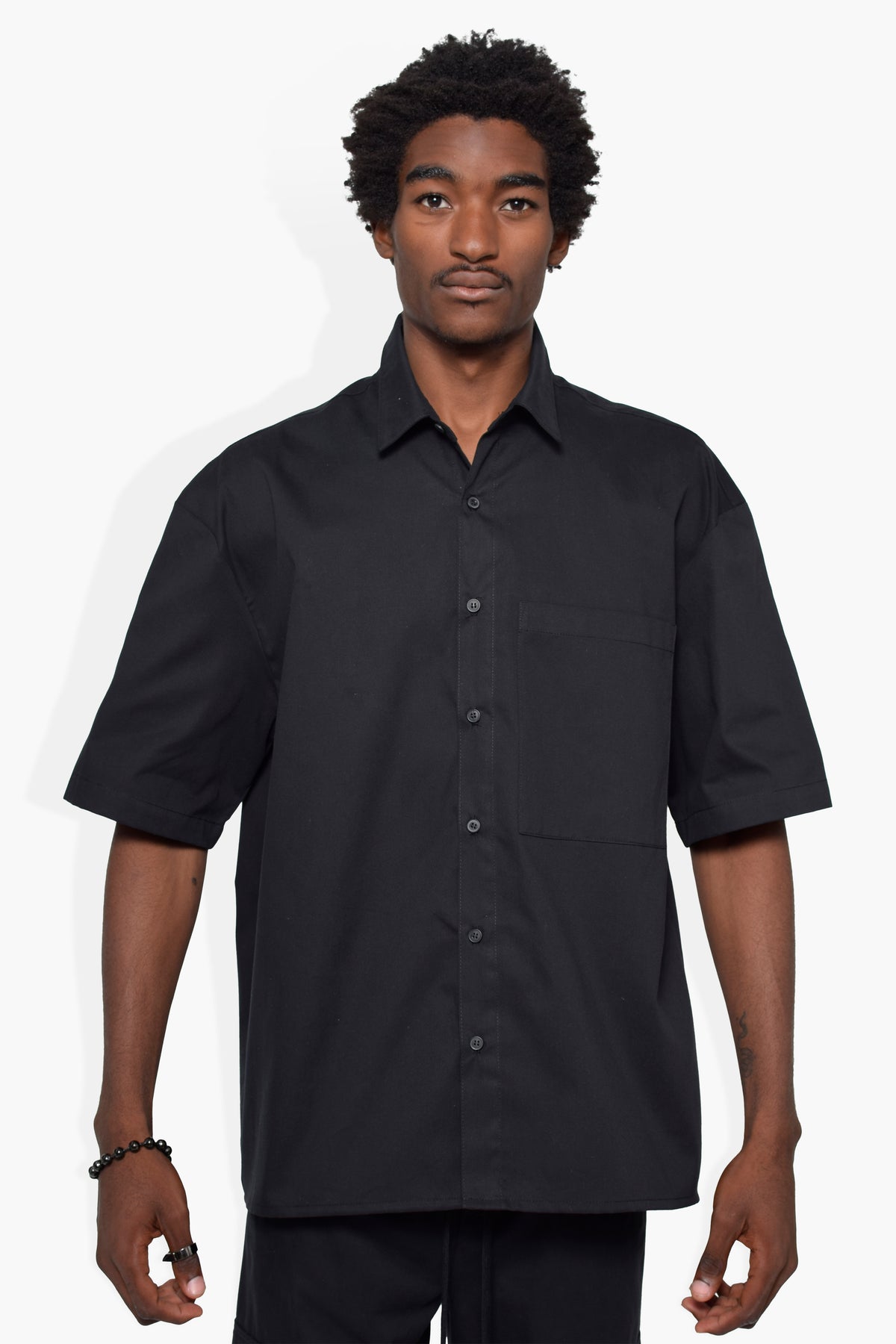 Foundation Woven Shirt Black WOVENS | SHORT SLEEVE THE CELECT MENS   