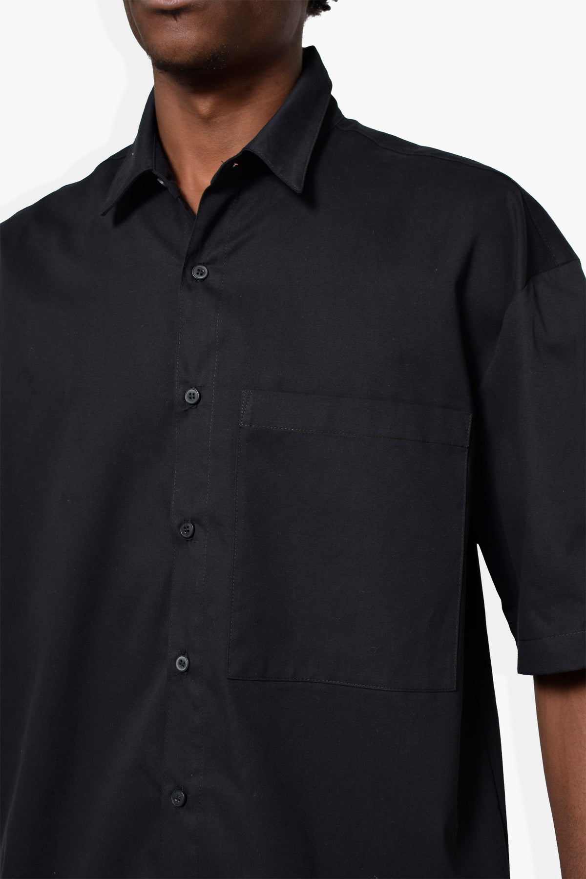 Foundation Woven Shirt Black WOVENS | SHORT SLEEVE THE CELECT MENS   