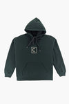 C SQUARE LOGO HOODIE FOREST GREEN FLEECE | GRAPHIC HOODY THE CELECT MENS