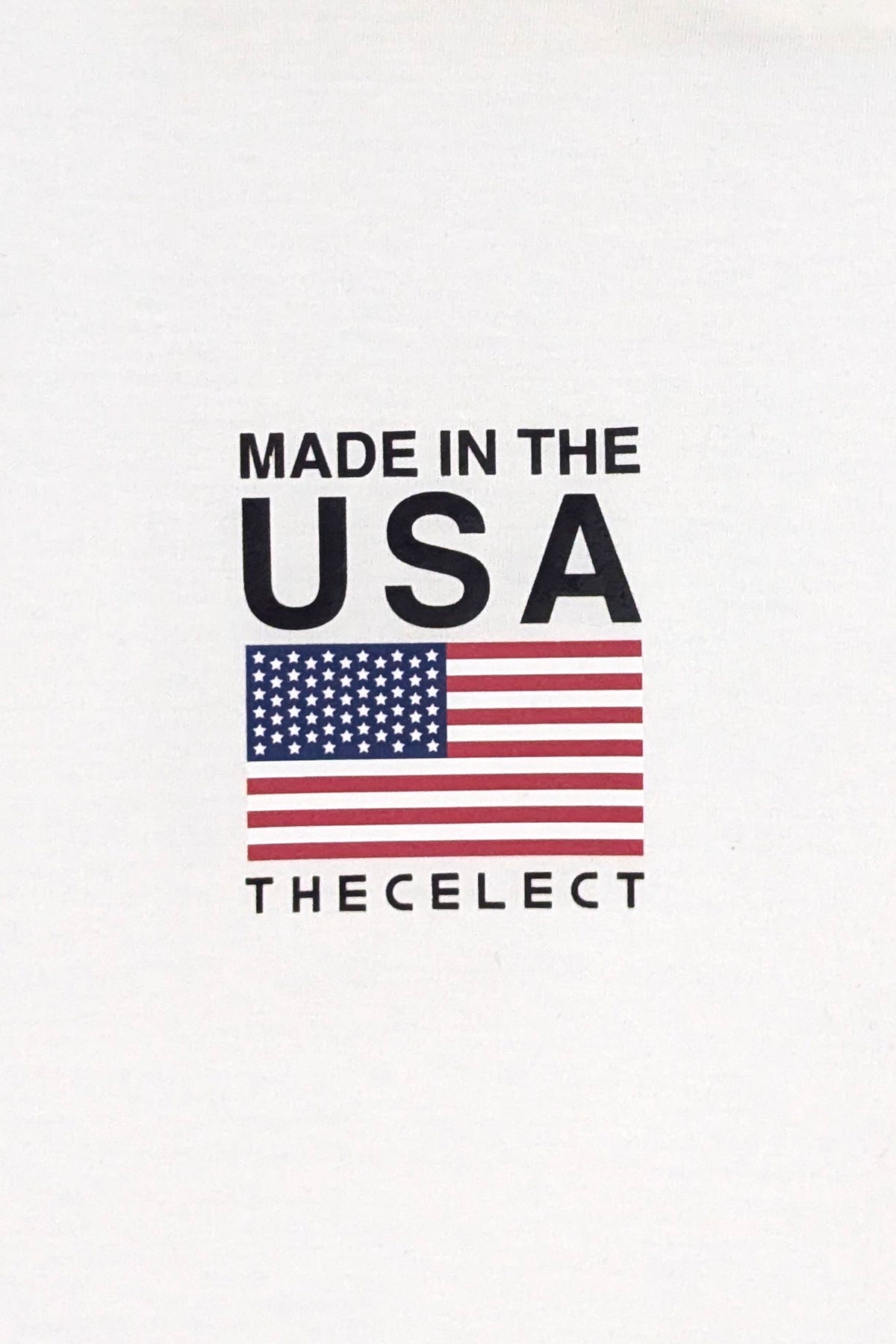 MADE IN USA STACKED LOGO T WHITE KNITS | GRAPHIC THE CELECT MENS