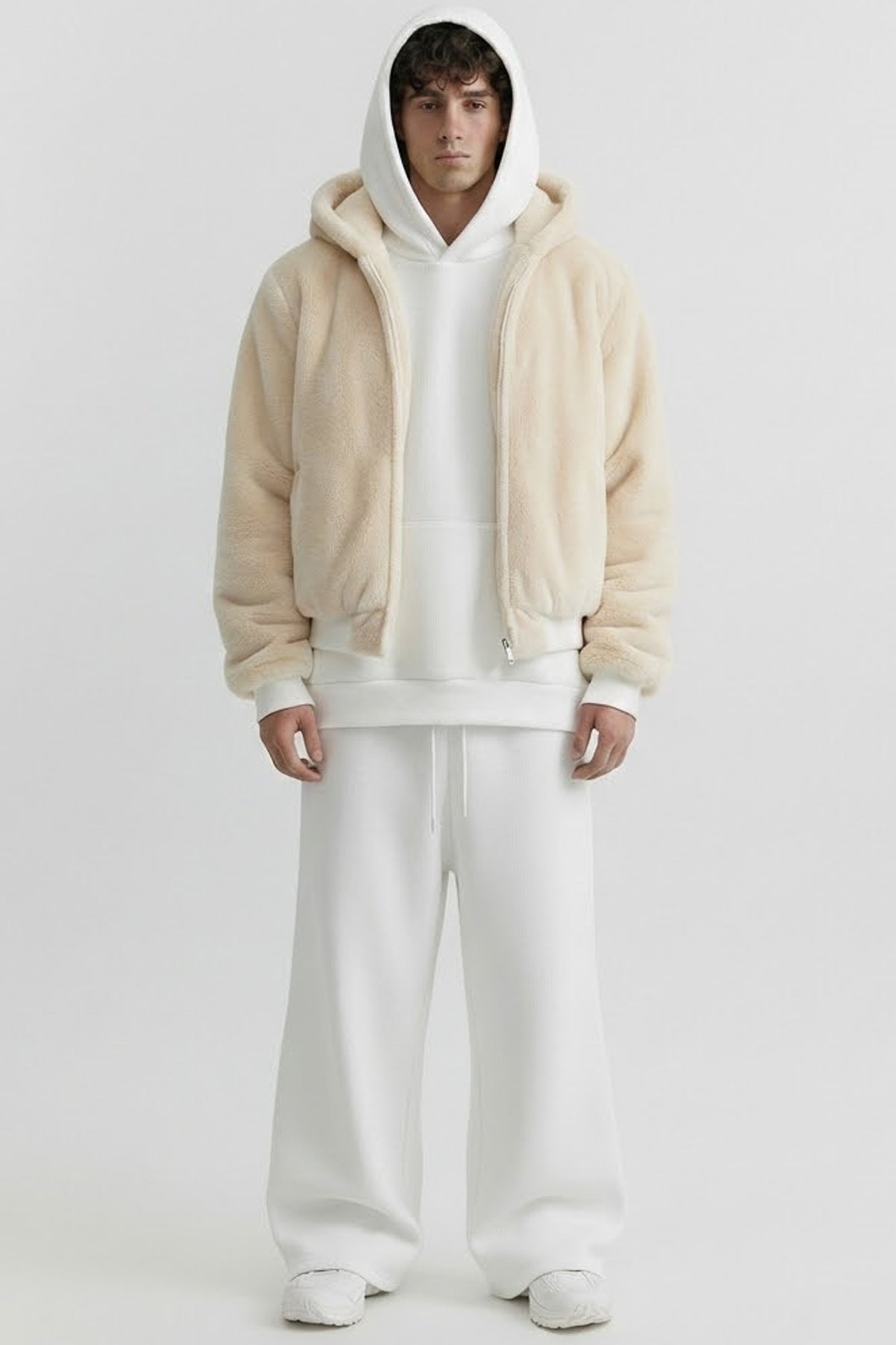 Bomb Fur Hoody Cream OUTERWEAR | JACKET THE CELECT MENS