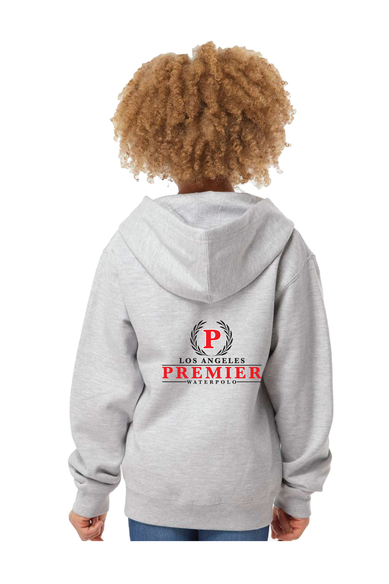 LA PREMIER Youth Zip Up Sweatshirt Grey PREMIER PREMIER