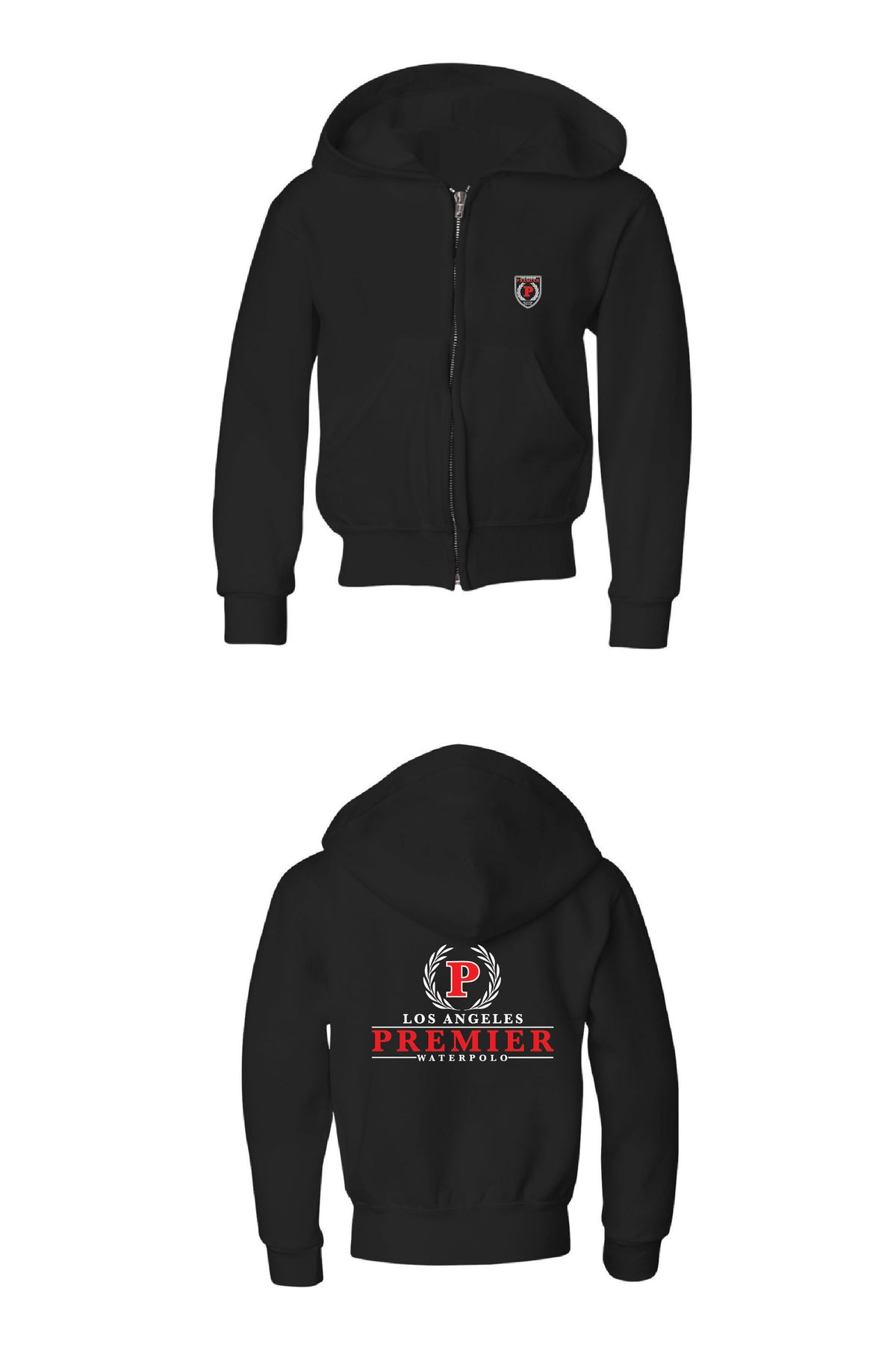 LA PREMIER Youth Midweight Full-Zip Hooded Sweatshirt PREMIER THE CELECT
