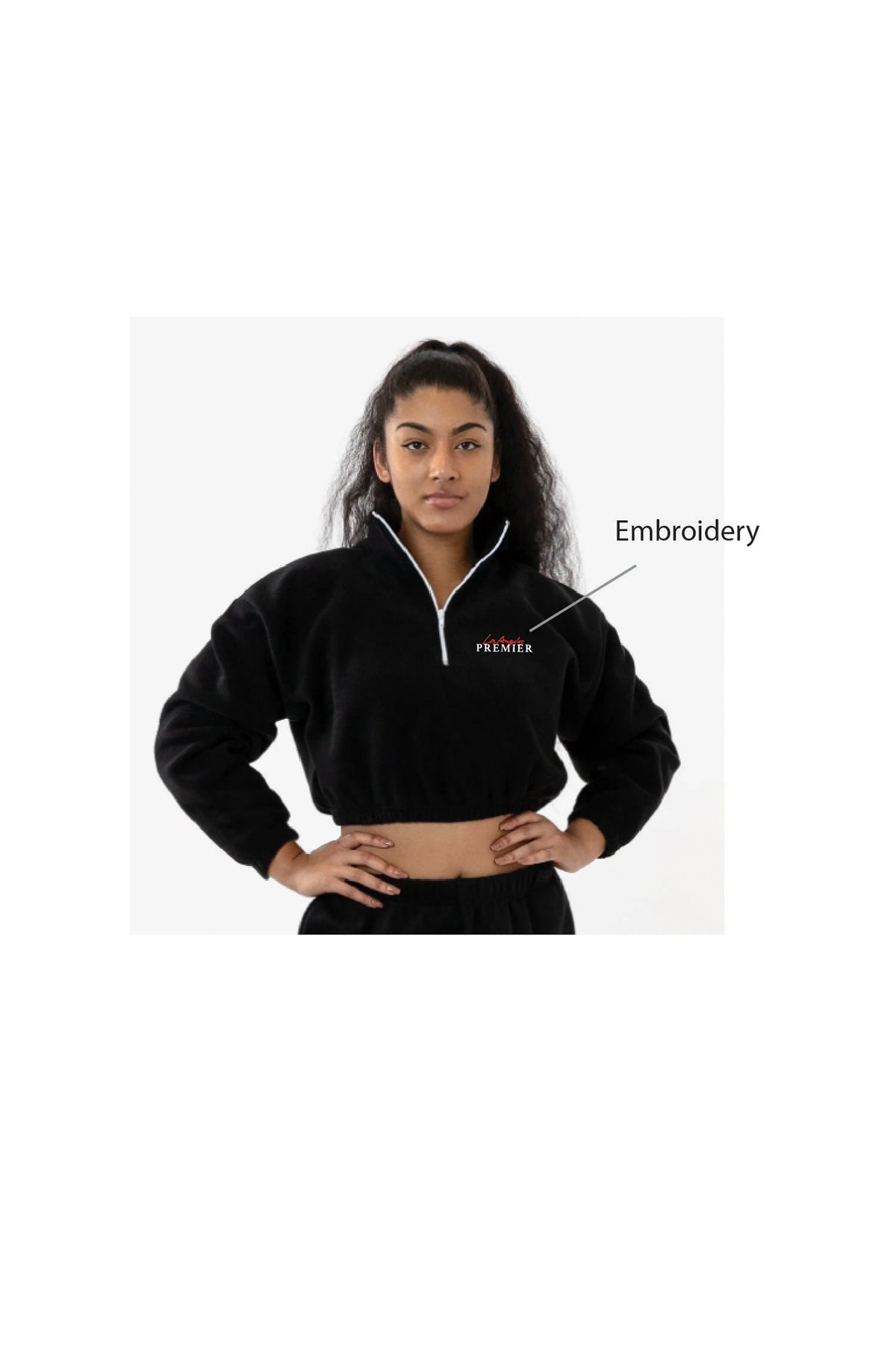 LOS ANGELES PREMIER Flex Fleece Half Zip Cropped Pullover FLEECE | GRAPHIC HOODY PREMIER   
