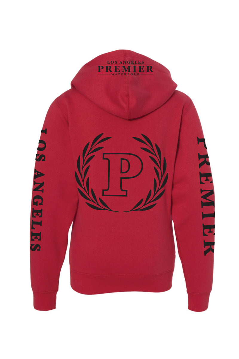 "P" Youth Zip Up Sweatshirt Red PREMIER PREMIER