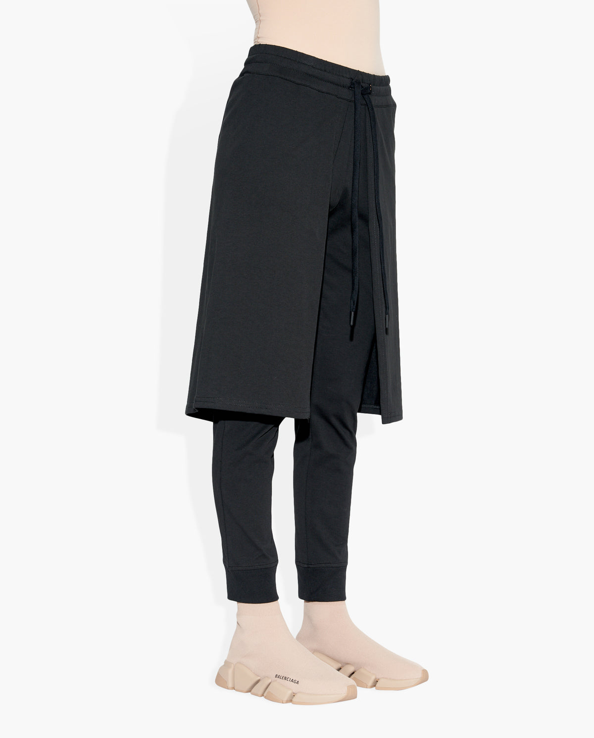 2D Skirt Pant Black PANTS | KNIT JOGGER THE CELECT WOMAN