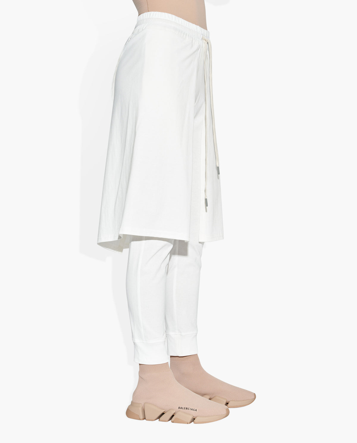 2D Skirt Pant White PANTS | KNIT JOGGER THE CELECT WOMAN