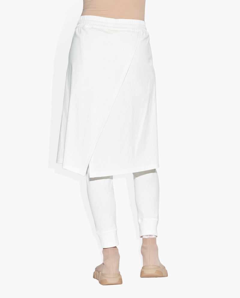 2D Skirt Pant White PANTS | KNIT JOGGER THE CELECT WOMAN