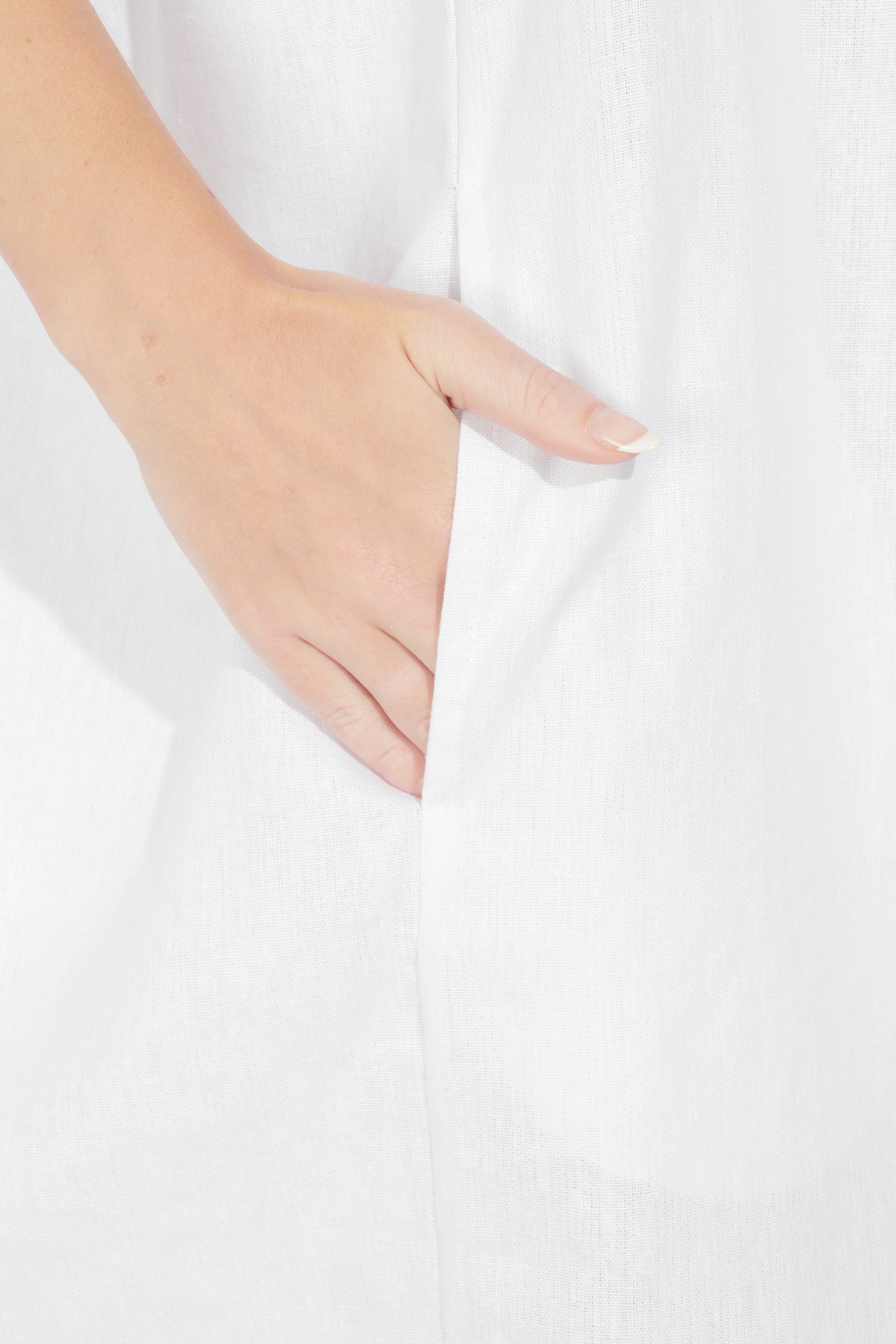Circle Dress White Linen DRESSES THE CELECT WOMAN