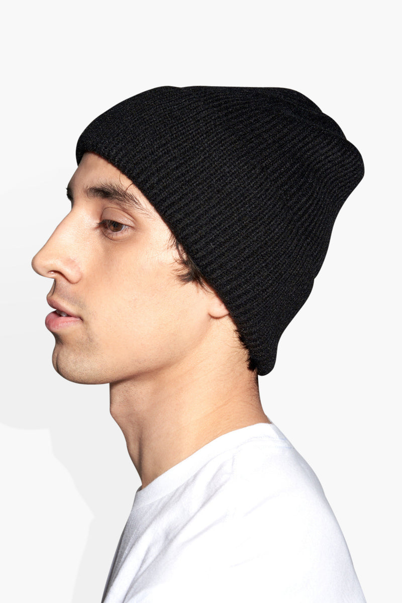 Cashmere Beanie Black ACCESSORIES | HAT THE CELECT   