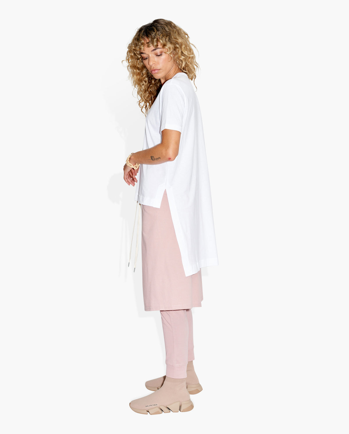 Cover Tee White KNITS | SHORT SLEEVE THE CELECT WOMAN   