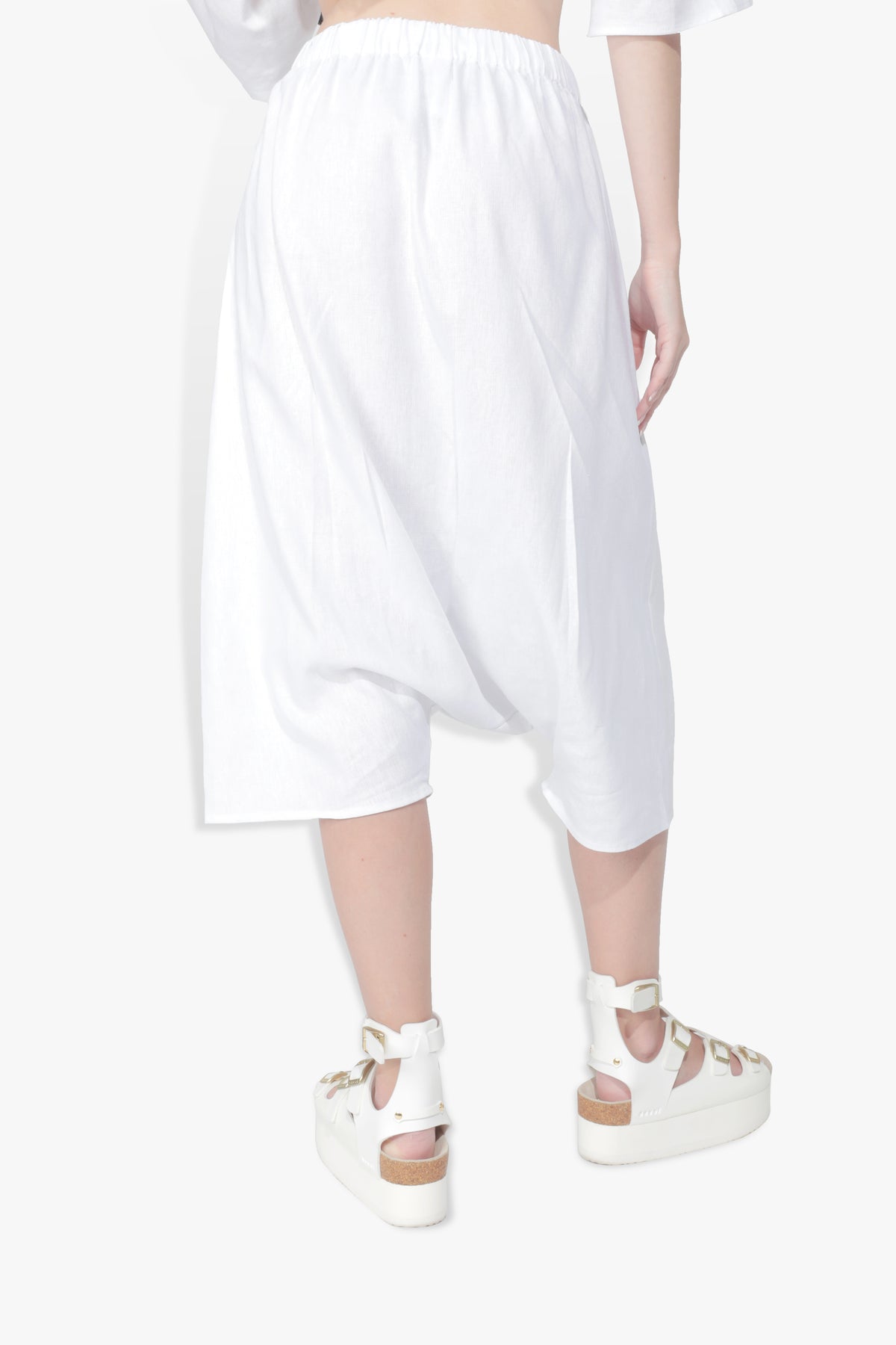 Drop Pant White PANTS | ELASTIC THE CELECT WOMAN