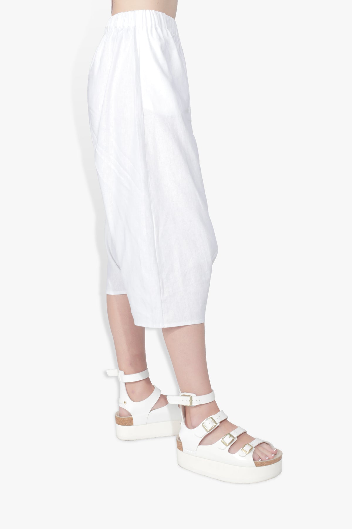 Drop Pant White PANTS | ELASTIC THE CELECT WOMAN