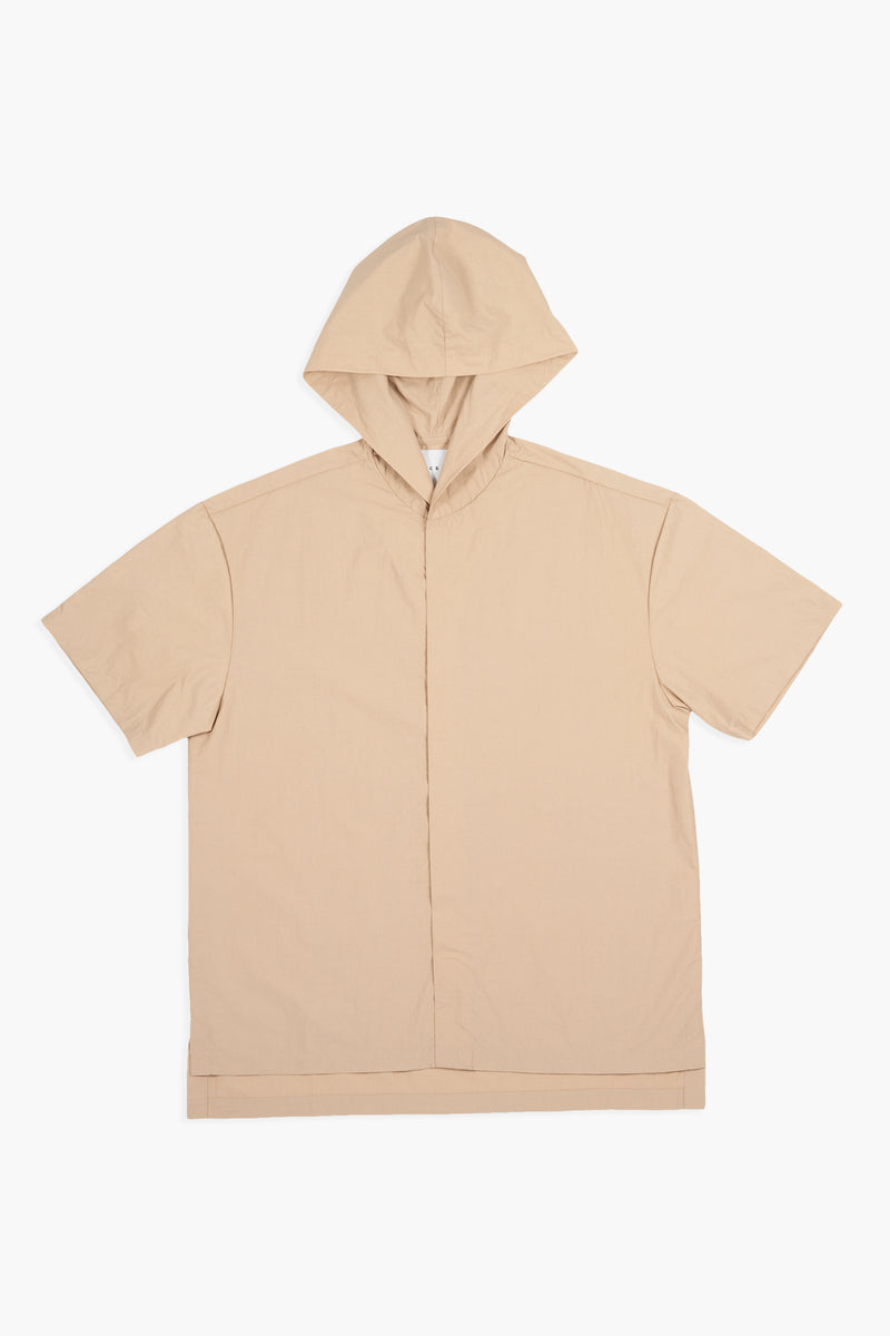 Draft Hooded Woven Beige WOVENS | SHORT SLEEVE THE CELECT   