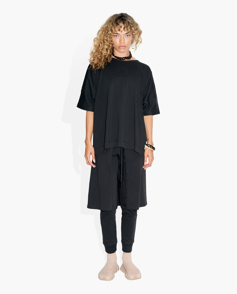Easy Tee Black KNITS | SHORT SLEEVE THE CELECT WOMAN   