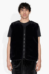 FUZZY VEST BLACK OUTERWEAR | VEST THE CELECT MENS   