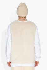 FUZZY VEST CREAM OUTERWEAR | VEST THE CELECT MENS   