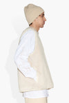 FUZZY VEST CREAM OUTERWEAR | VEST THE CELECT MENS   