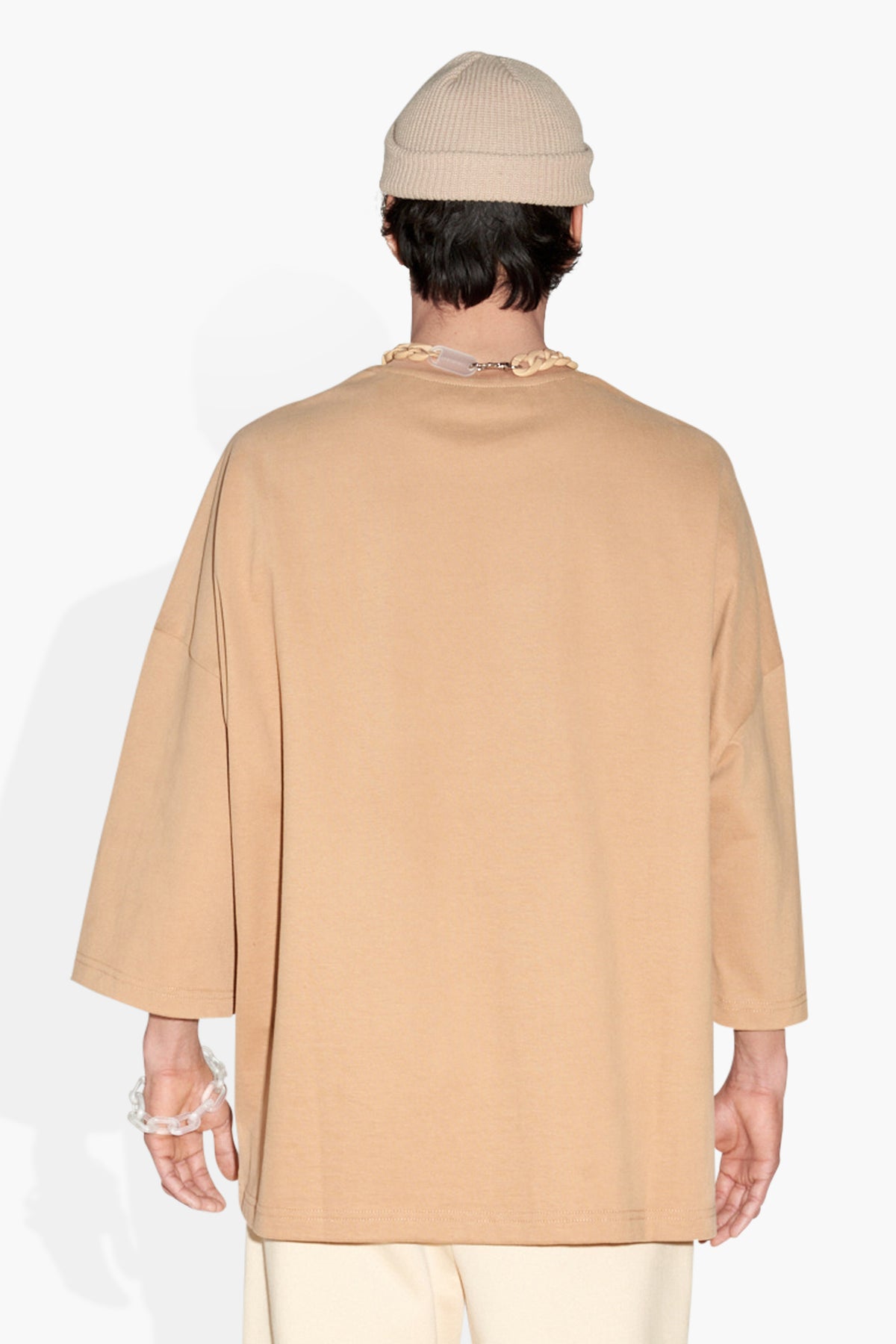 HUGE T BEIGE KNITS | SHORT SLEEVE THE CELECT   