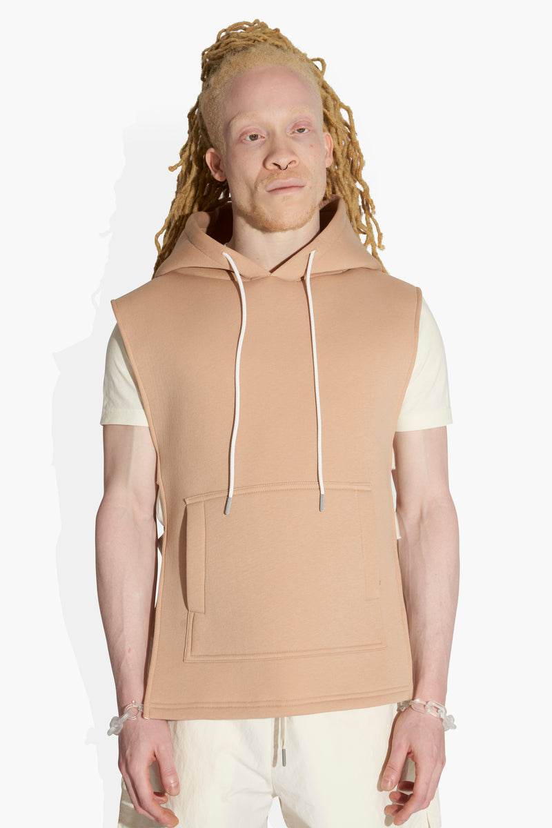 Reserve Vest Tan Mens SLEEVELESS HOODIE THE CELECT   